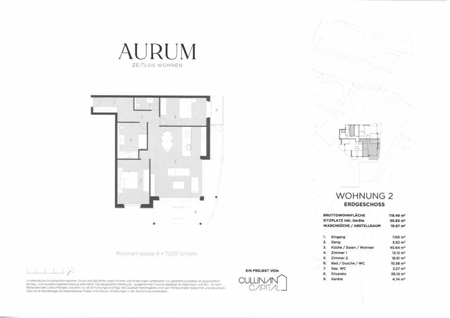 3.5 Room New Apartment No. 2 on the Ground Floor, 119m2, CHF 755,000.00 - Photo 12 of 13