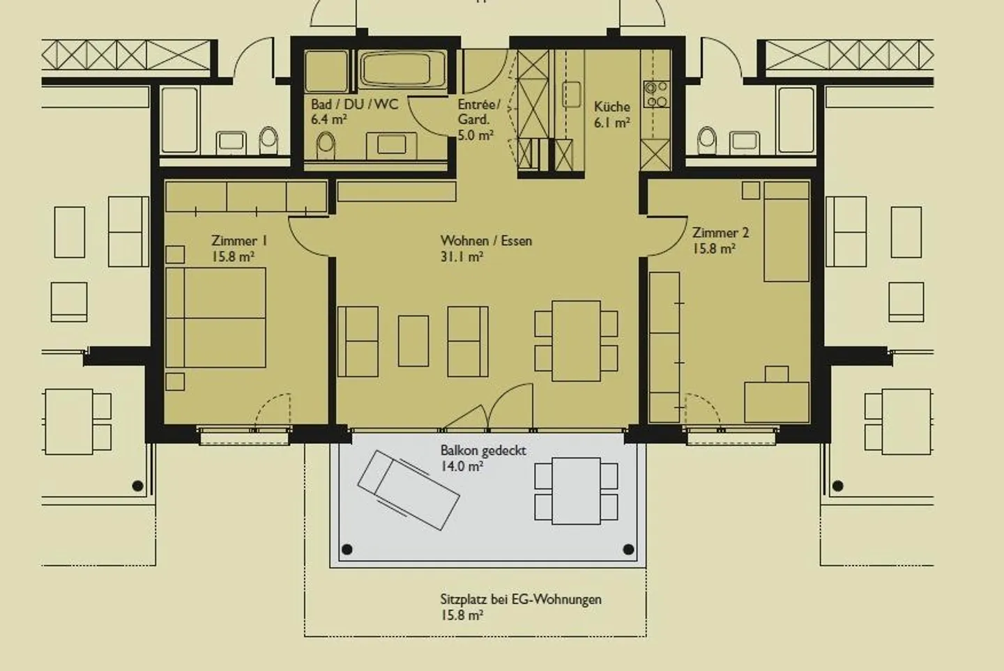 Modernes 3½-Zimmer-Apartment - Foto 10 von 10