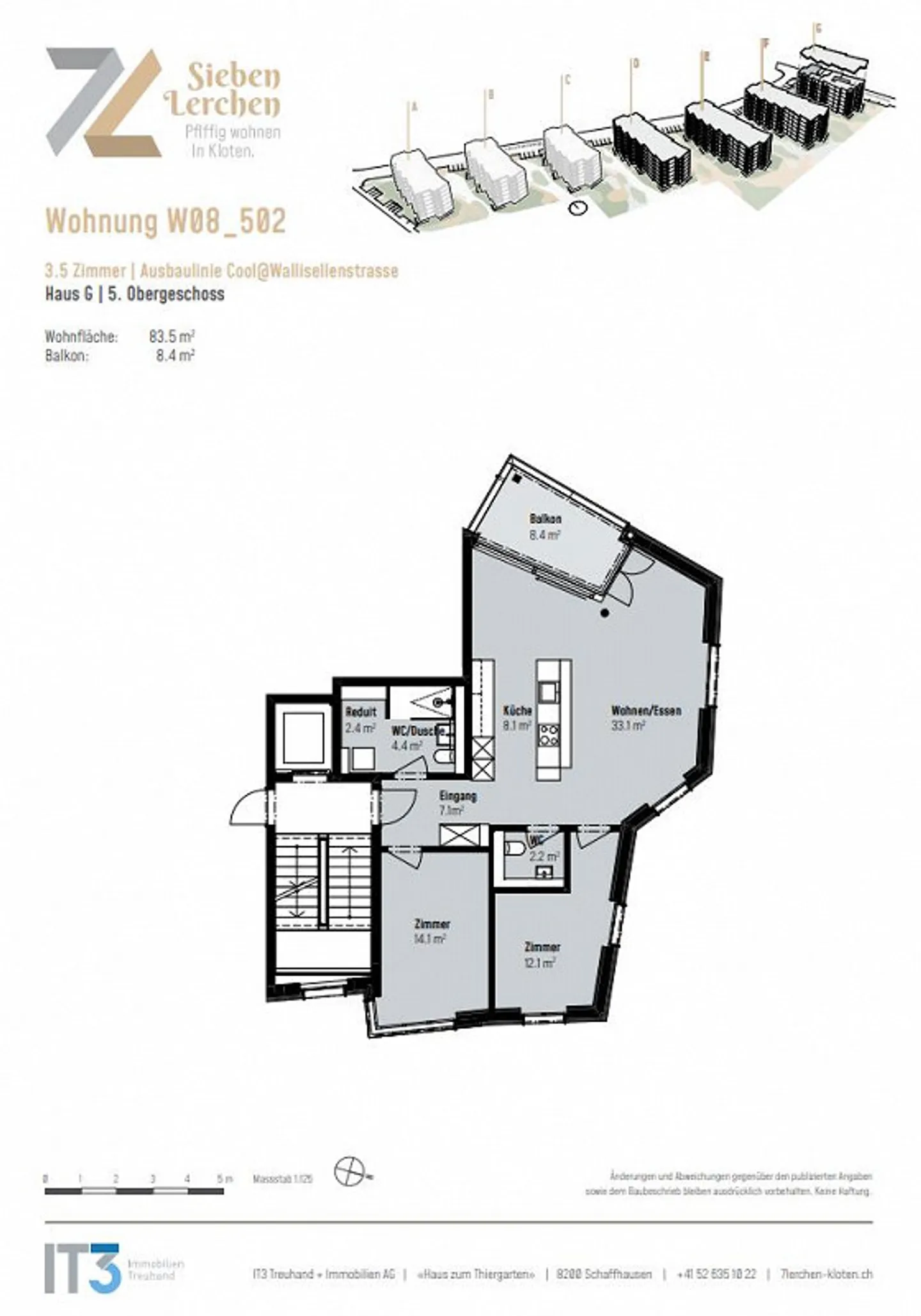 Appartamento nuovo di 3.5 locali con vista panoramica - "7 Lerchen" a Kloten - Foto 9 di 10