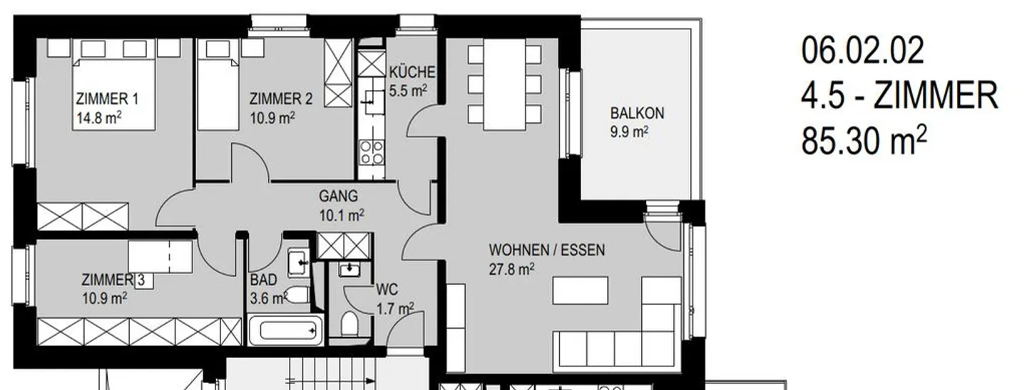 Appartement 4.5 pièces dans un quartier familial - Photo 11 sur 11