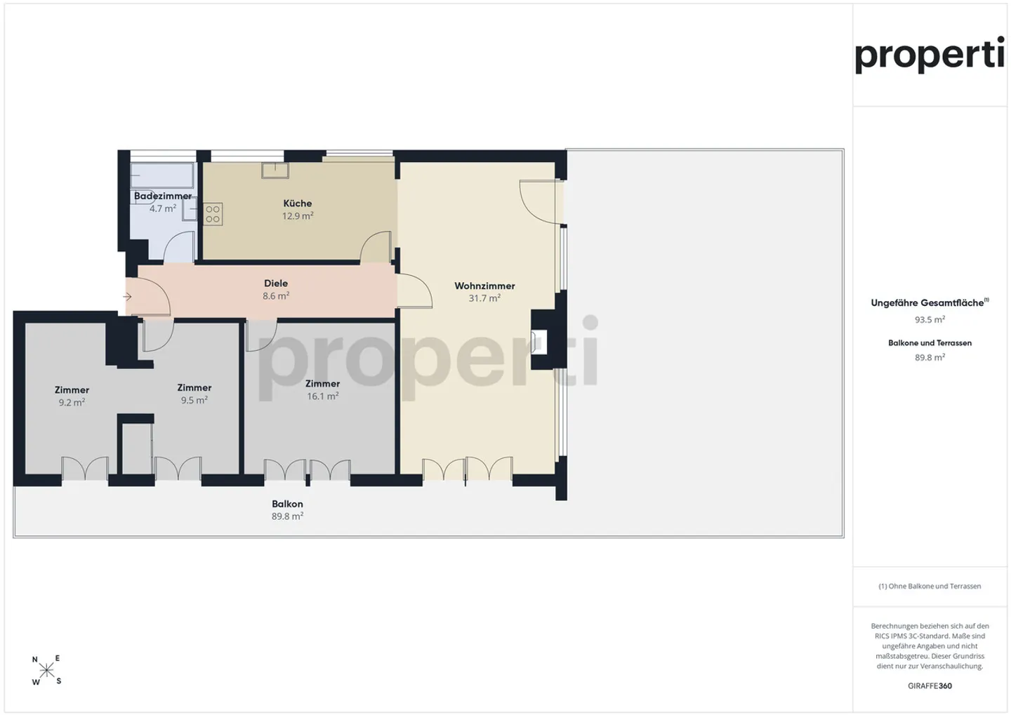 Moderne 4.5-Zimmer-Wohnung mit Balkon - Foto 12 von 13