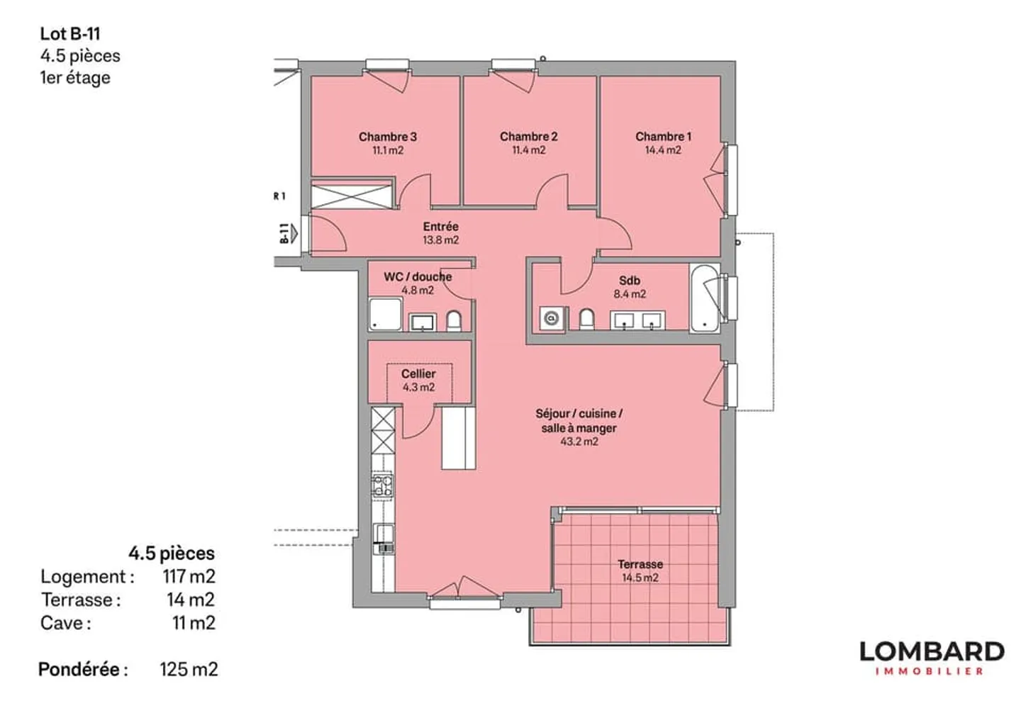 New 4.5-room apartment on the 1st floor - Photo 7 of 7