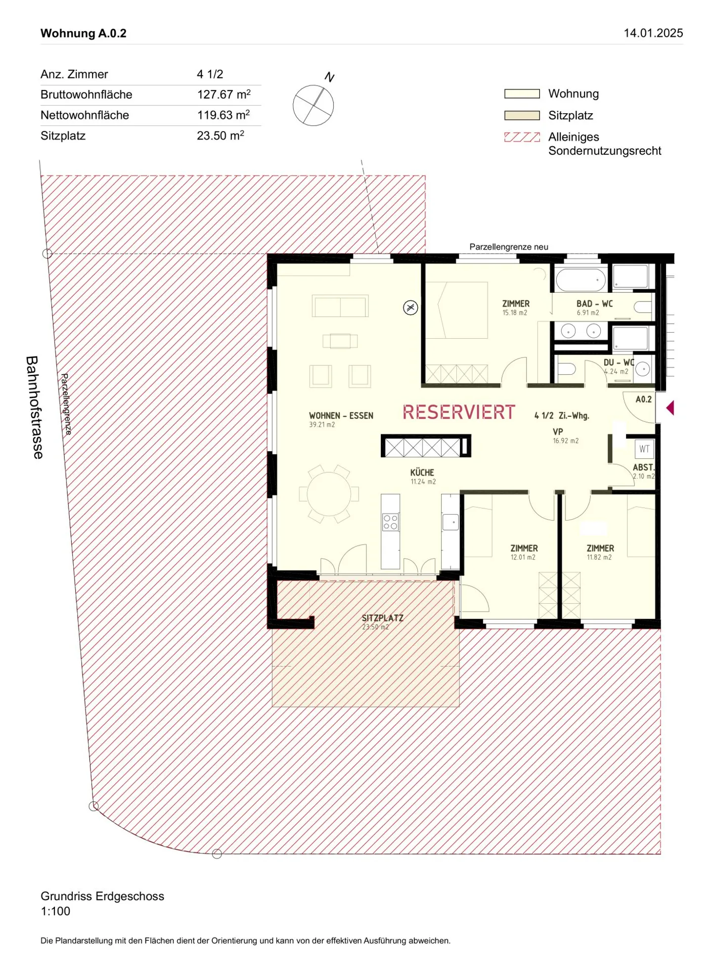 RÉSERVÉ! Appartement de rêve spacieux de 4,5 pièces à Bäretswil - jardin de 223 m² à usage exclusif pour votre oasis personnelle. - Photo 1 sur 17
