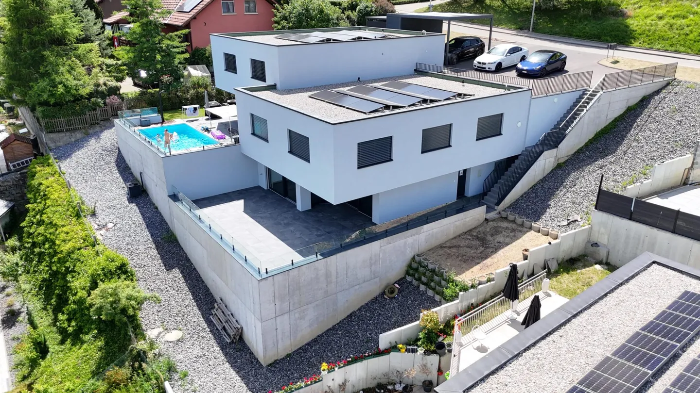 Villa jumelle contemporaine de 180 m² à Lucens - incroyable vue dégagée - Photo 6 of 13