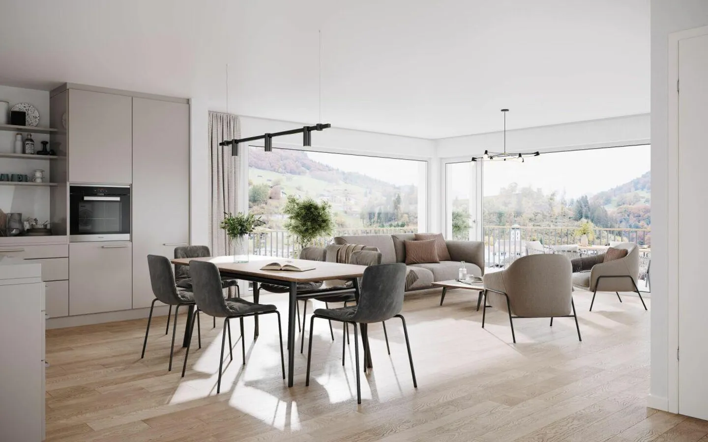 3.5 Room New Apartment No. 4 on the 1st Floor, 117m2, CHF 725,000.00 - Photo 4 of 13