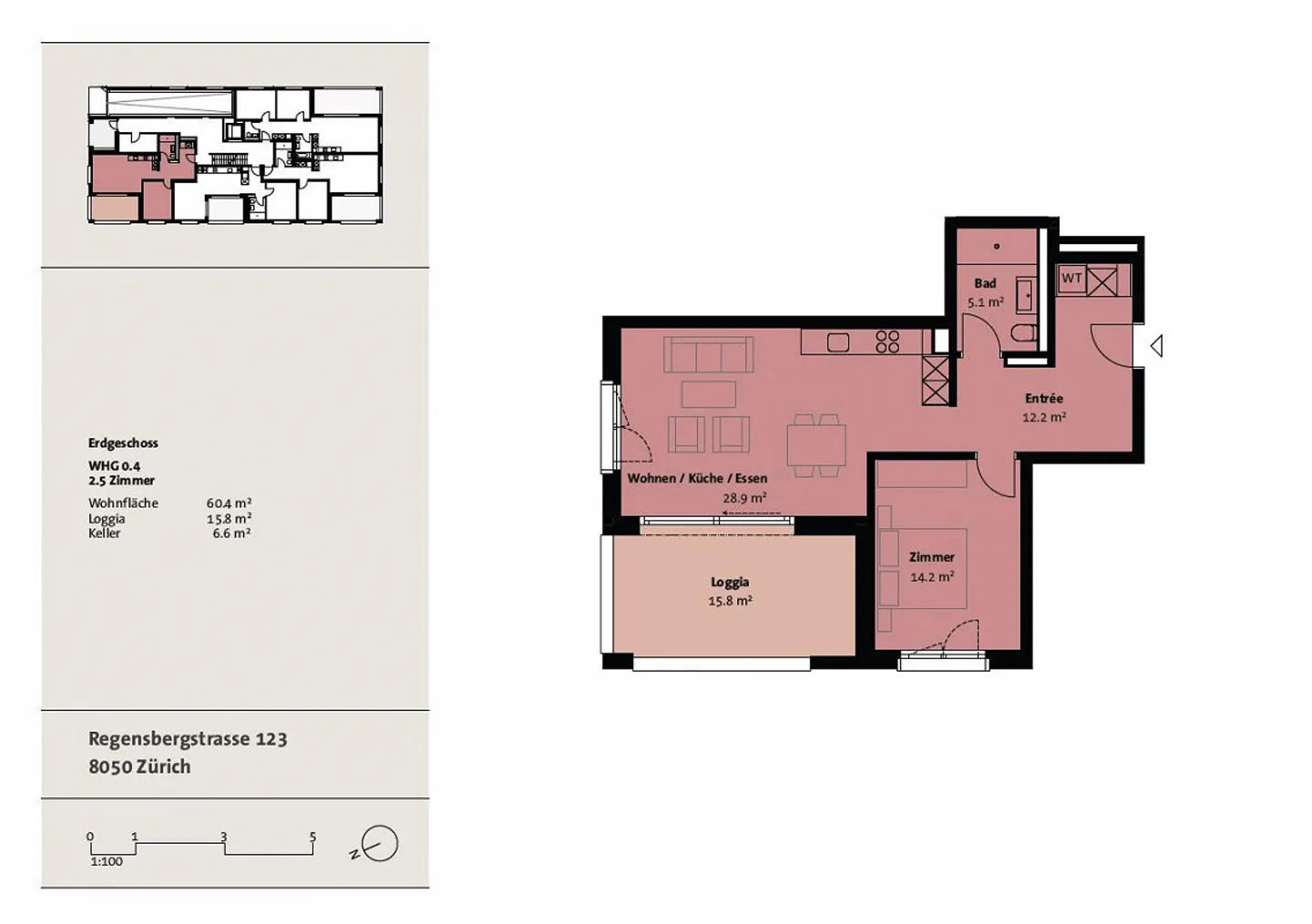 Appartement moderne 2.5 pièces avec loggia à Zurich Oerlikon - Photo 9 sur 9