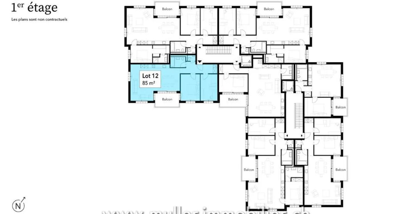 Wunderschöne 3,5-Zimmer-Wohnung mit Balkon auf dem Land - Foto 6 von 13