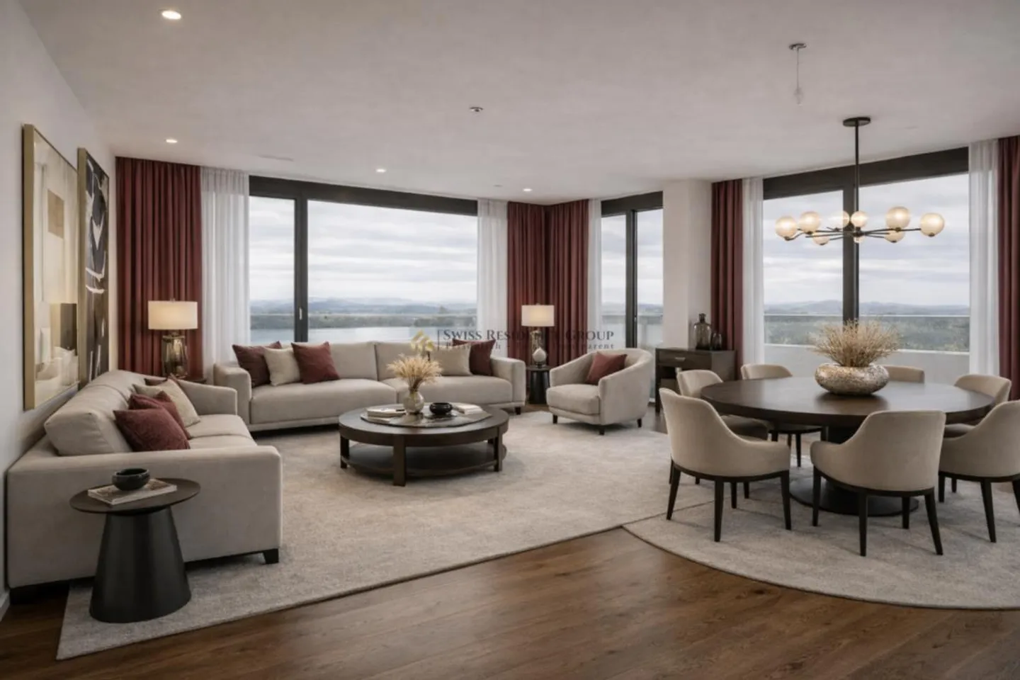 Exclusive 5.5-room apartment on the 33rd floor of the West Towers Three Point - Photo 5 of 14