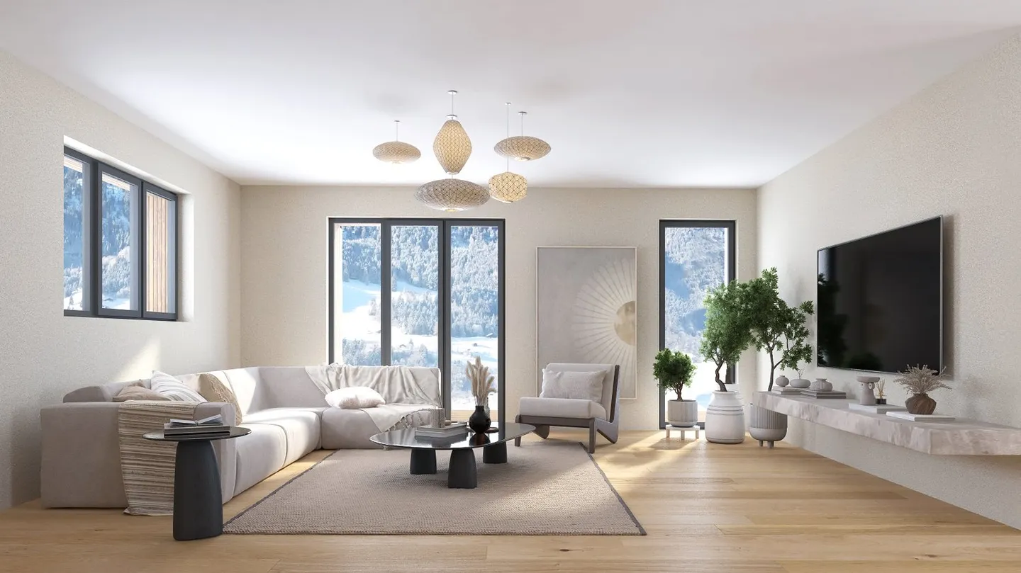 Chalet individuel "Les Pommats A" à vendre à Val d’Illiez – Permis de construire disponible - Photo 5 sur 8