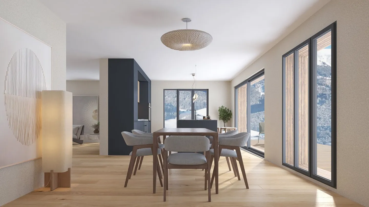 Chalet individuel "Les Pommats A" à vendre à Val d’Illiez – Permis de construire disponible - Photo 6 sur 8