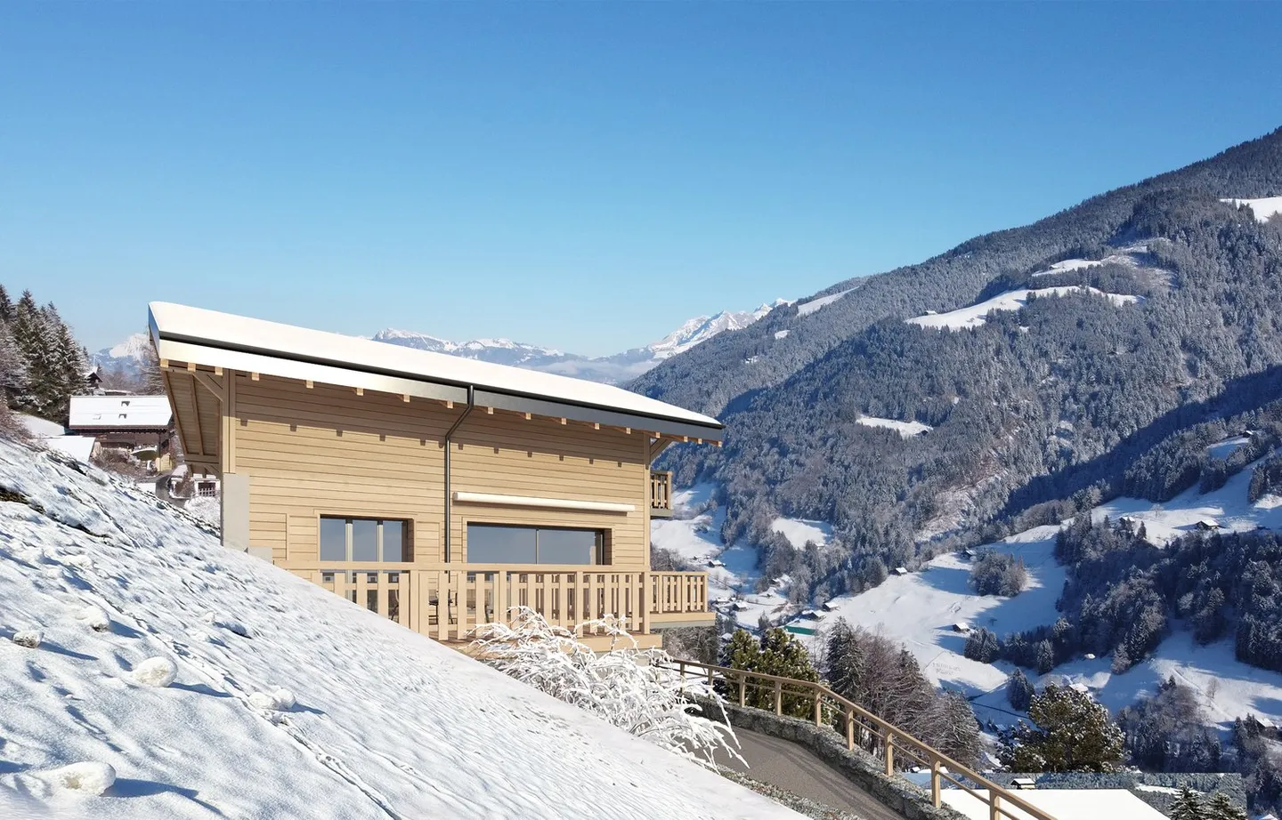 Chalet individuel "Les Pommats A" à vendre à Val d’Illiez – Permis de construire disponible - Photo 3 sur 8