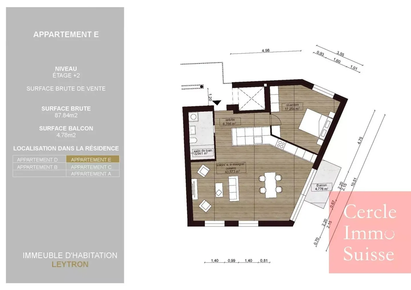 Résidence SOLENA - Neue 2.5-Zimmer-Wohnung im 2. Stock - Lot E - Foto 5 von 9