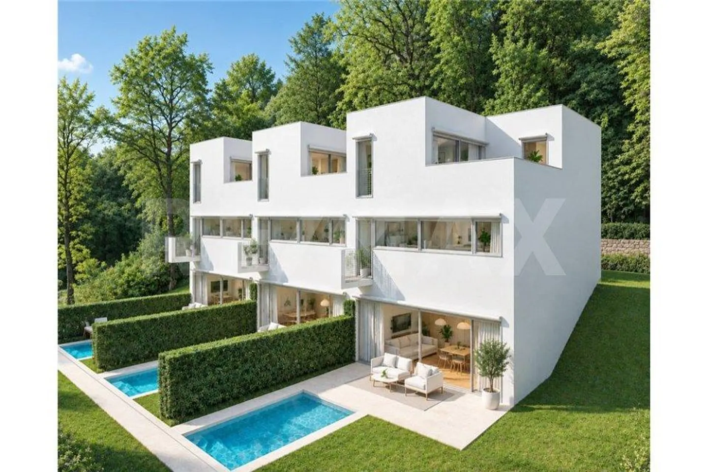 Residential project of three terraced houses - Photo 1 of 5