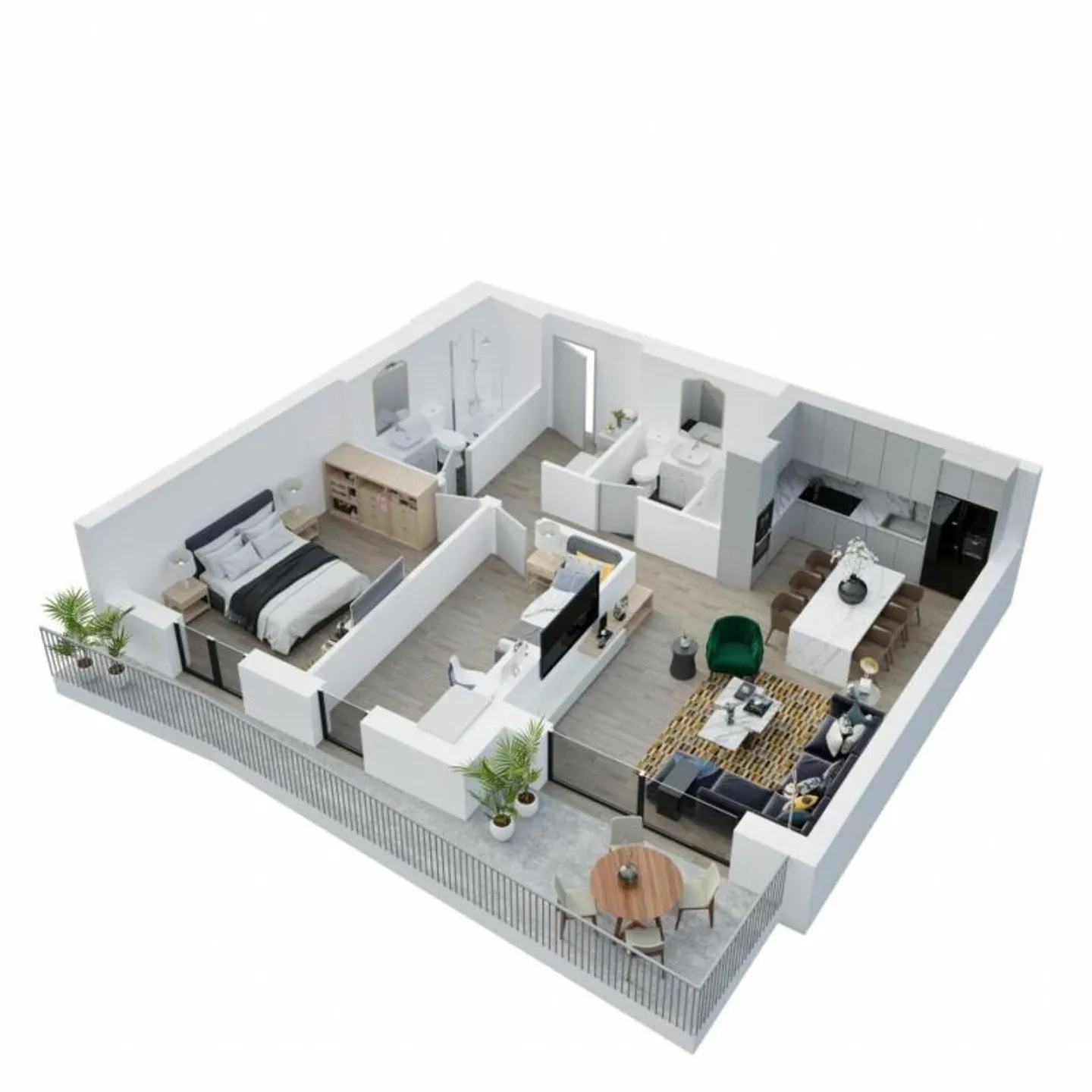 Schöne 3,5 Zimmer mit Balkon in Monthey - Foto 2 von 12