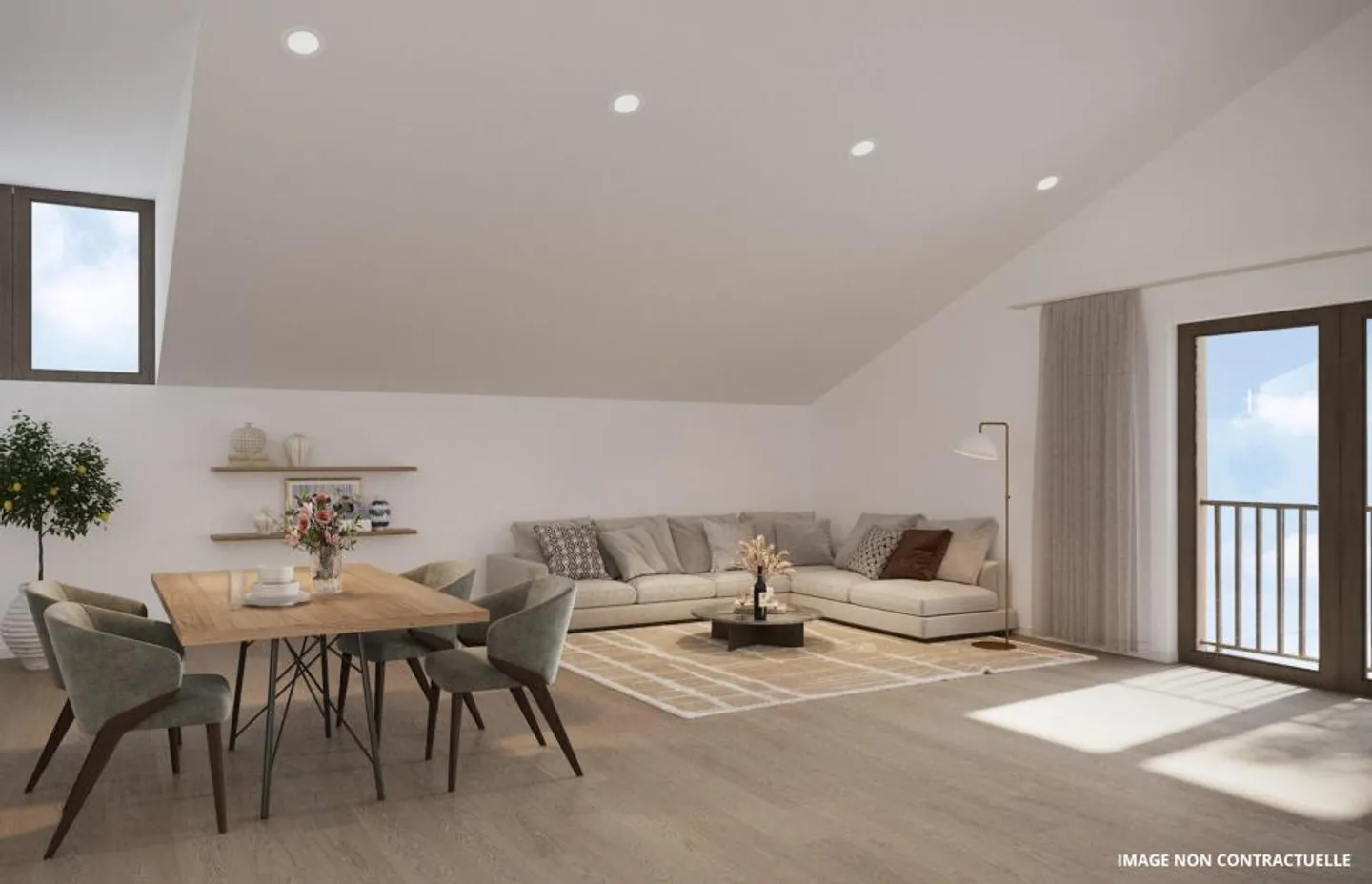 Attico di 3,5 stanze con altezza eccezionale BAT 1 LOT5 - - Foto 3 di 4