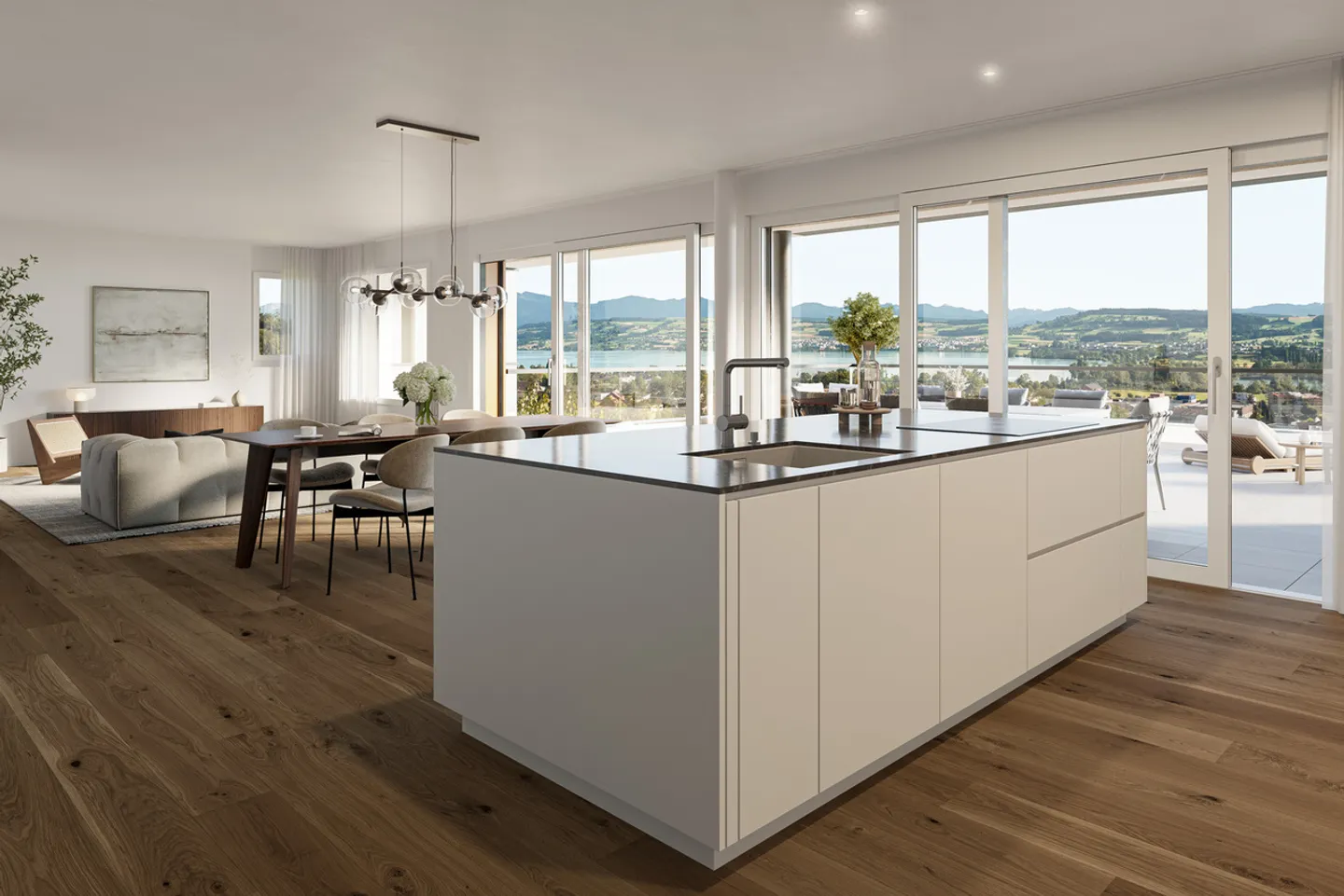 Stylische Attika mit Alpenblick - Foto 1 von 4