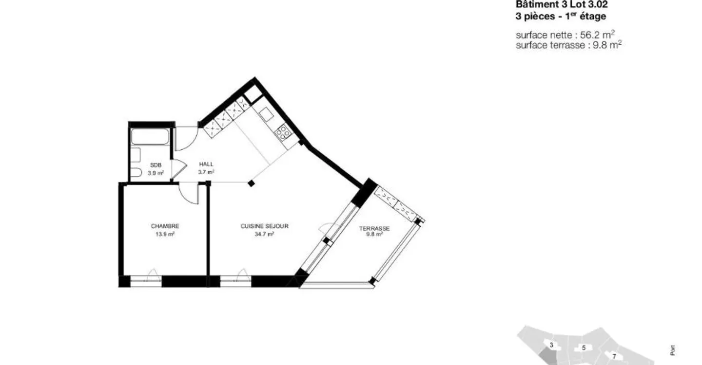 New 3-Room Apartment Near Lake - Photo 4 of 7