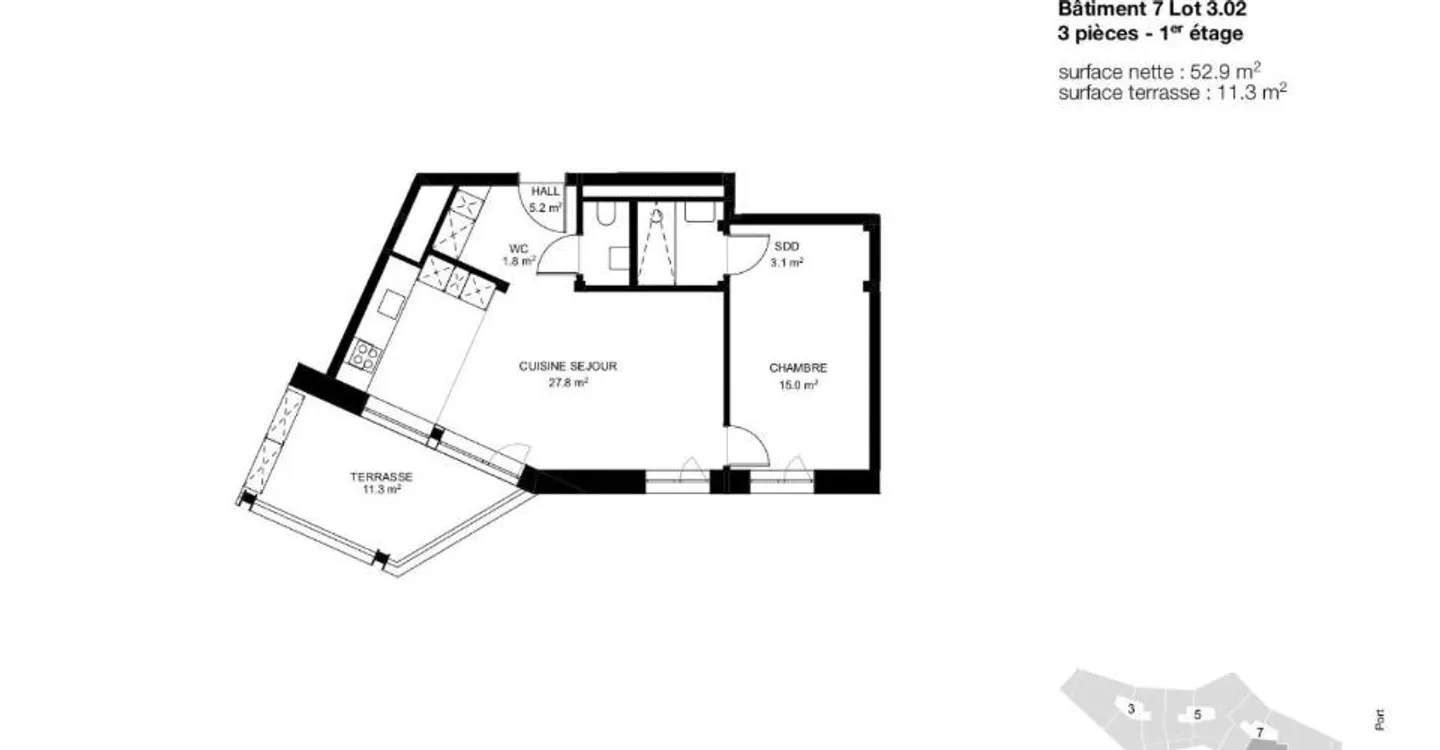 3-room apartment - Photo 3 of 5