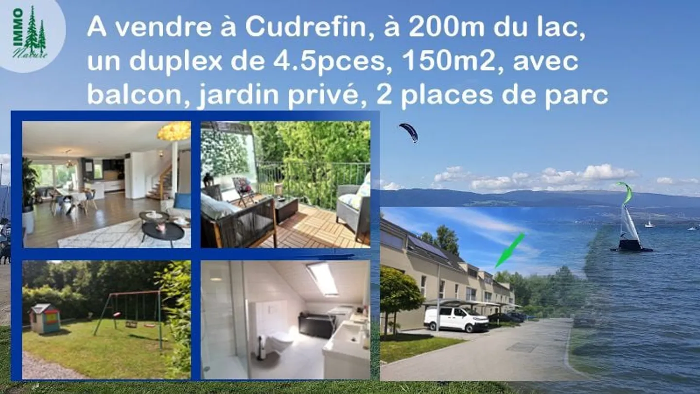 Magnifique duplex soigné de 4,5 pièces à Cudrefin, proche du lac - Foto 1 von 34