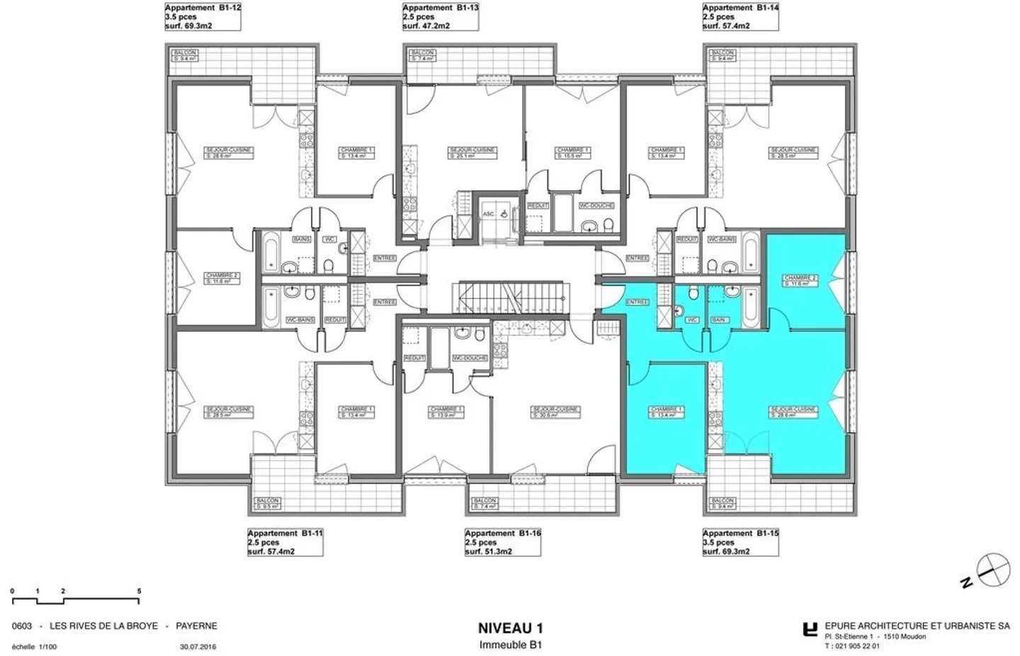Modernes Apartment in Payerne - Foto 4 von 5