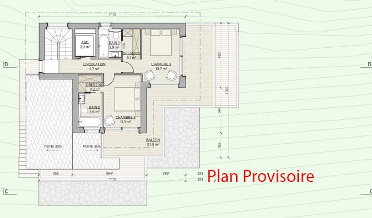 Luxurious 5.5 Room Chalet in Crans-Montana Off-Plan (with Building Permit) - Photo 11 of 11