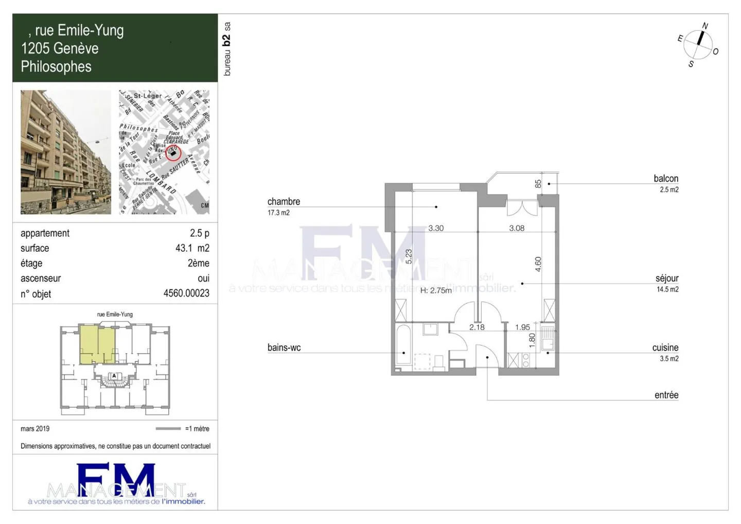 Charmant appartement 2.5 pièces - Photo 3 sur 3