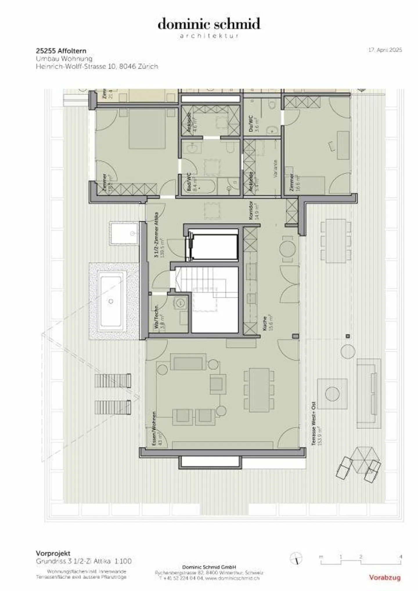 Grosszügige 3.5-Zimmer-Attikawohnung mit viel Privatsphäre - Foto 10 von 11