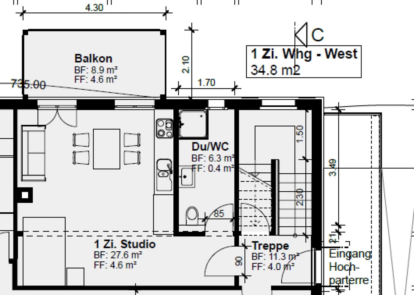 Appartement 1 chambre avec balcon - Photo 6 sur 6