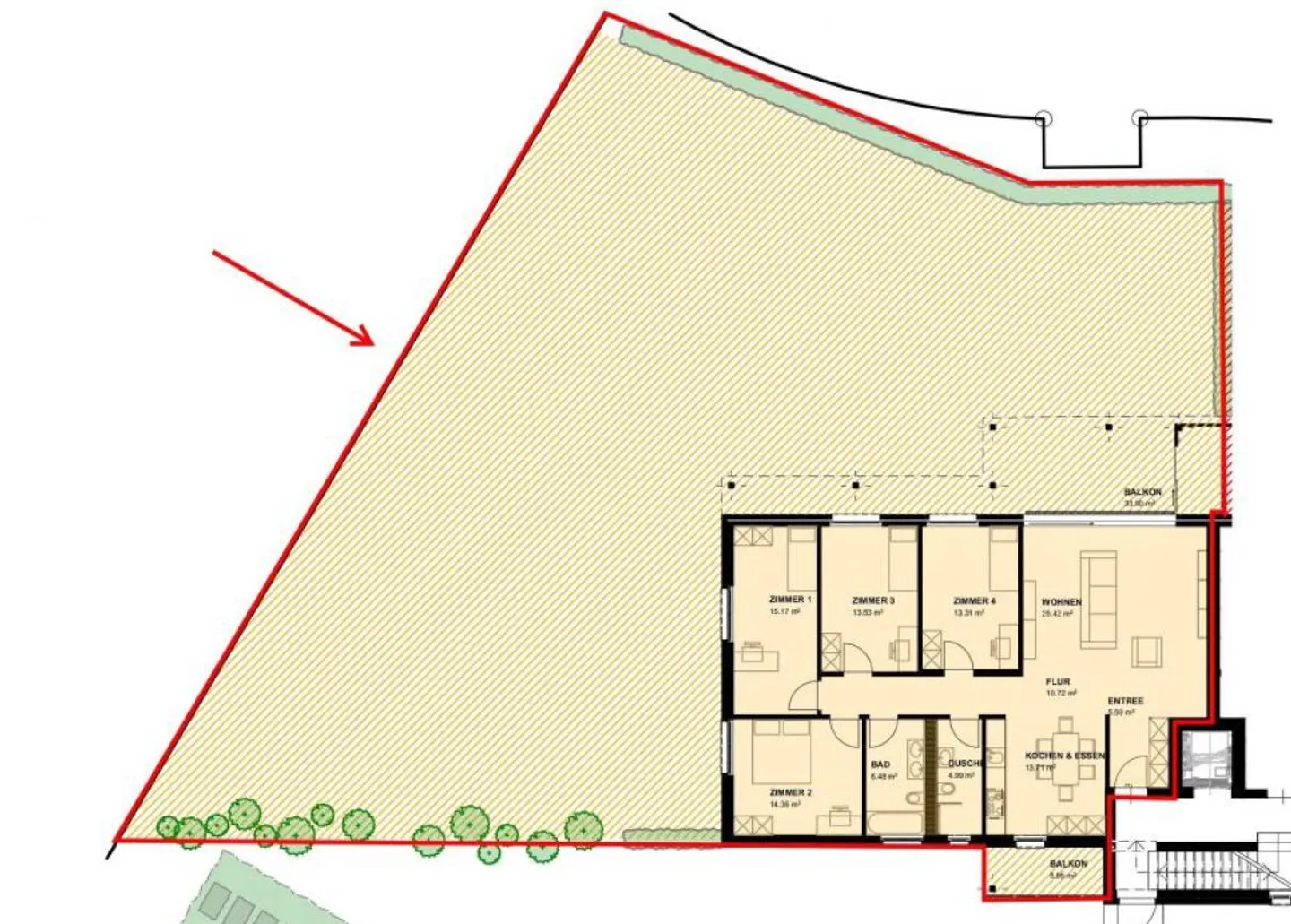 Appartement de jardin moderne de 5,5 pièces - Photo 5 sur 5