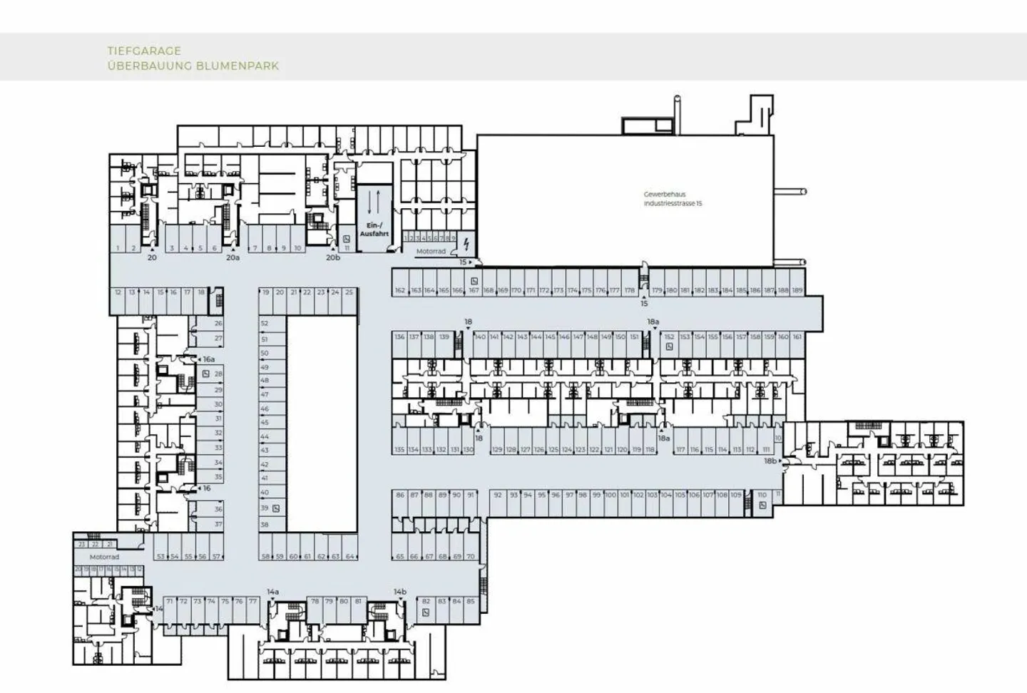 Tiefgaragenparkplätze zu vermieten - Foto 4 von 4