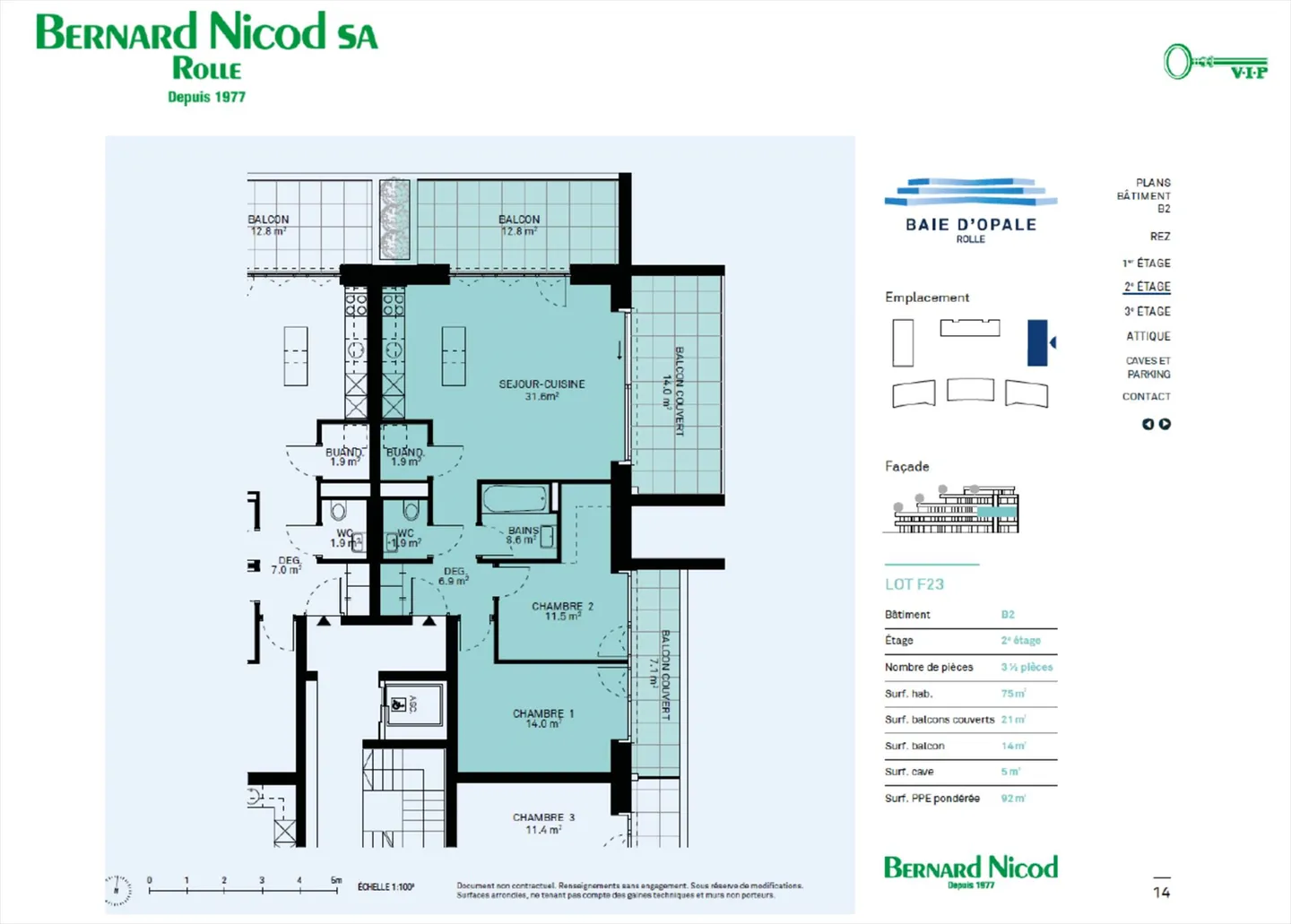 Appartement neuf de 3.5 pièces - Résidence La Baie d'Opale - Photo 2 sur 2
