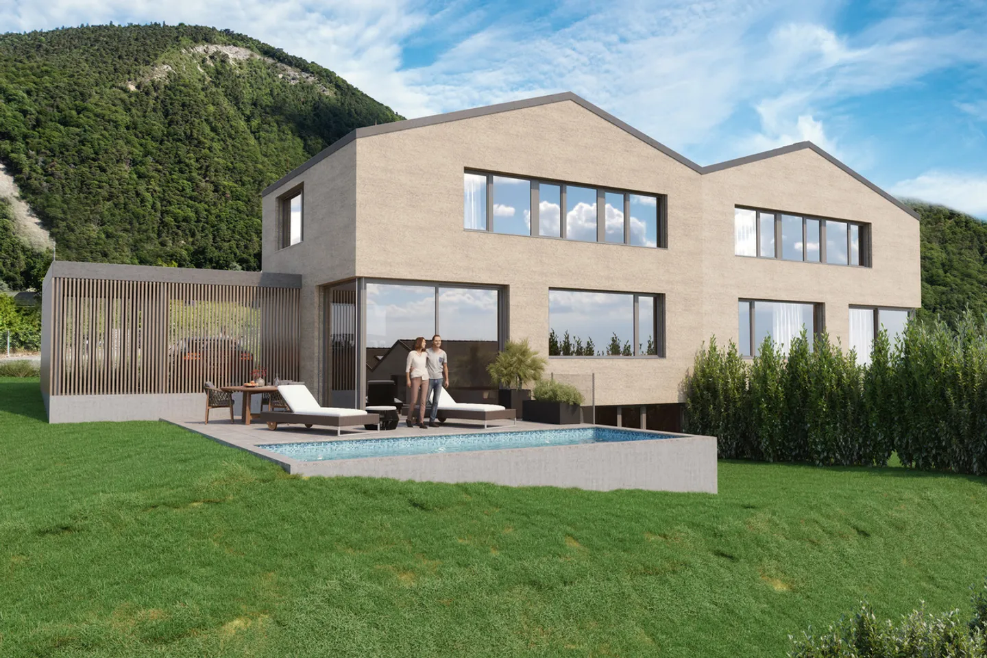 Maison mitoyenne d'architecte - Photo 3 sur 13