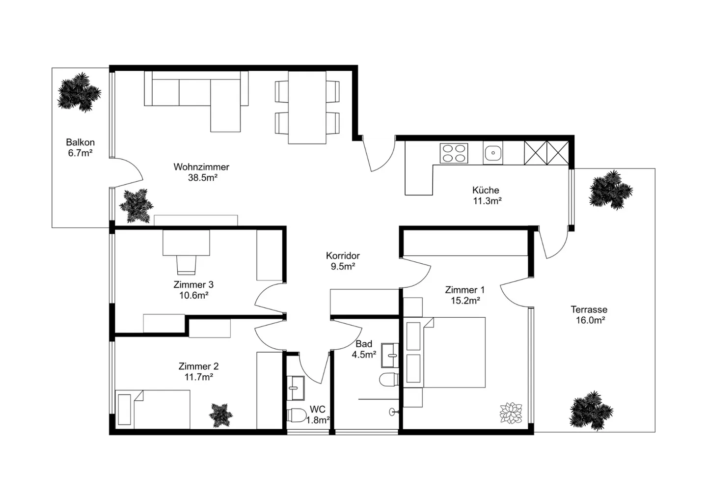Appartamento 4.5 stanze appena ristrutturato con vista lago - Foto 7 di 7