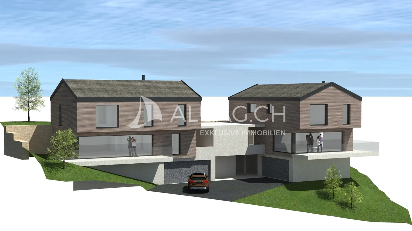Modernes Doppelhaus mit Aussicht - Foto 2 von 11