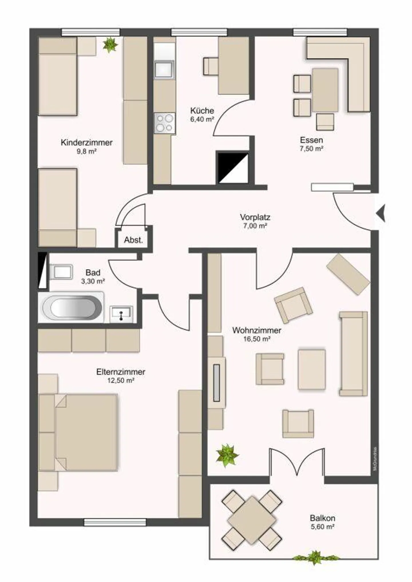 Appartement confortable de 3.5 pièces proche du centre - Photo 9 sur 10