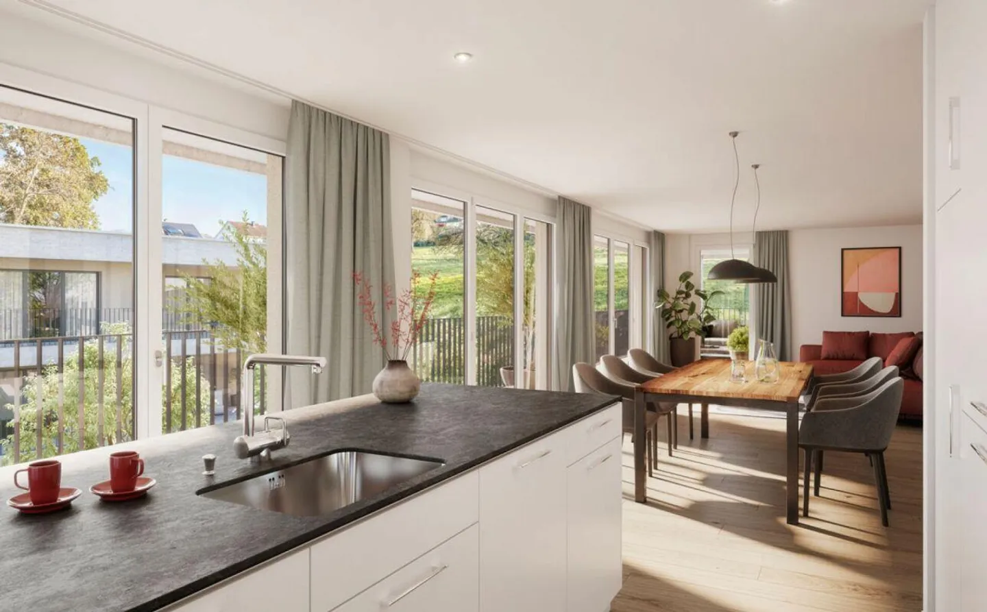 173 m² | 5.5-Zi.-Eigentumswohnung | Heerenberg | Erstbezug - Photo 2 sur 14