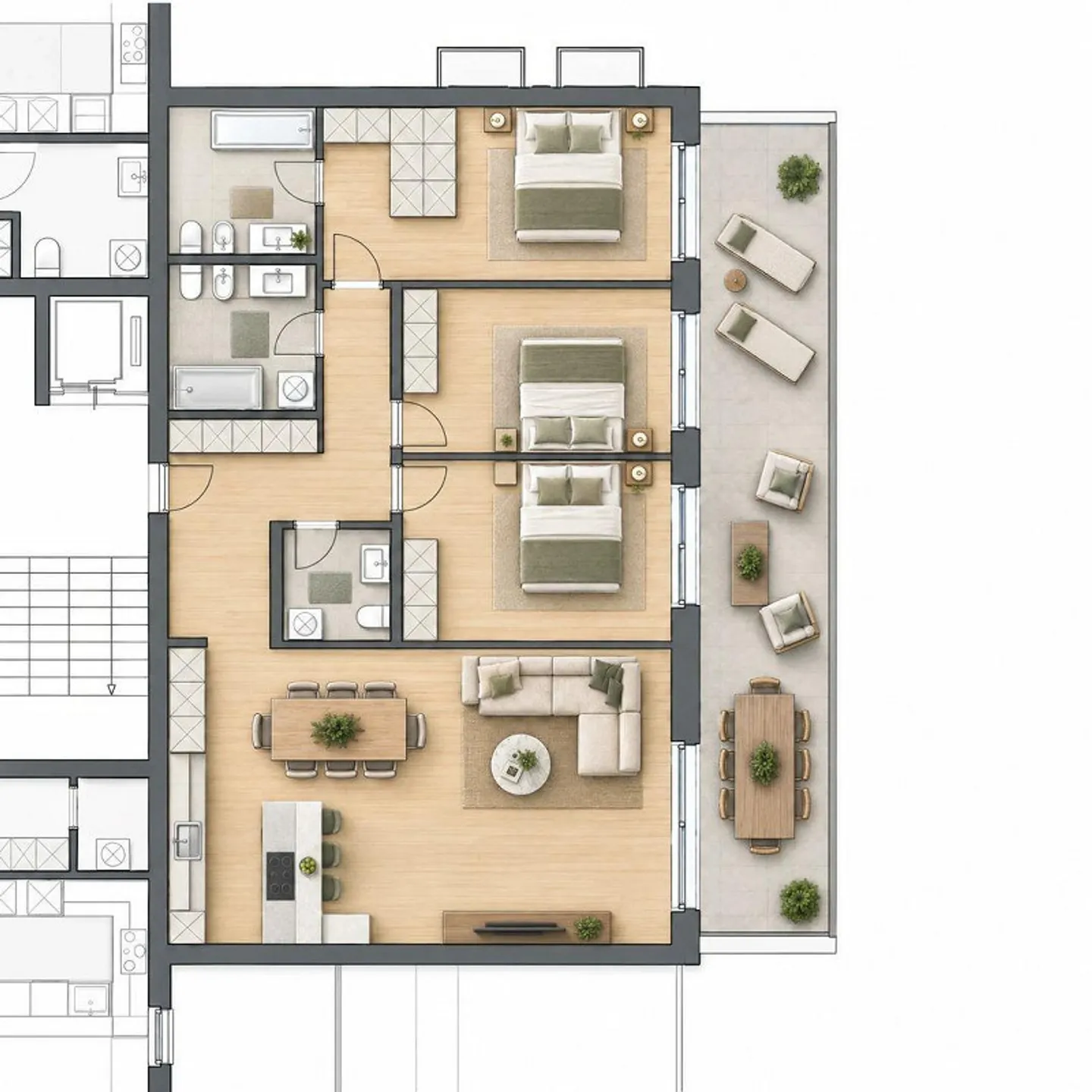 Vezia - 4.5 Room Apartment on the Top Floor - Photo 2 of 2