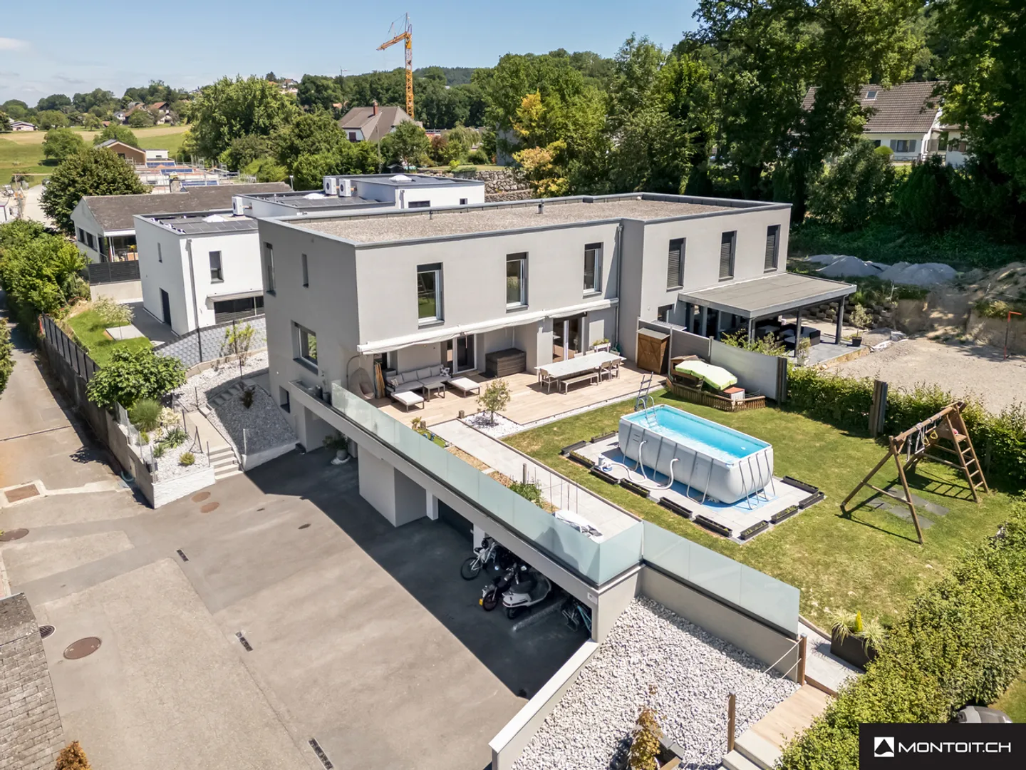 Domdidier, zu verkaufen, Doppelhaushälfte mit 6,5 Zimmern, 162m2, Grundstück 505m2 - Foto 1 von 10