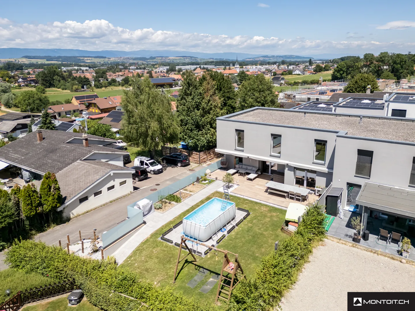 Domdidier, zu verkaufen, Doppelhaushälfte mit 6,5 Zimmern, 162m2, Grundstück 505m2 - Foto 2 von 10