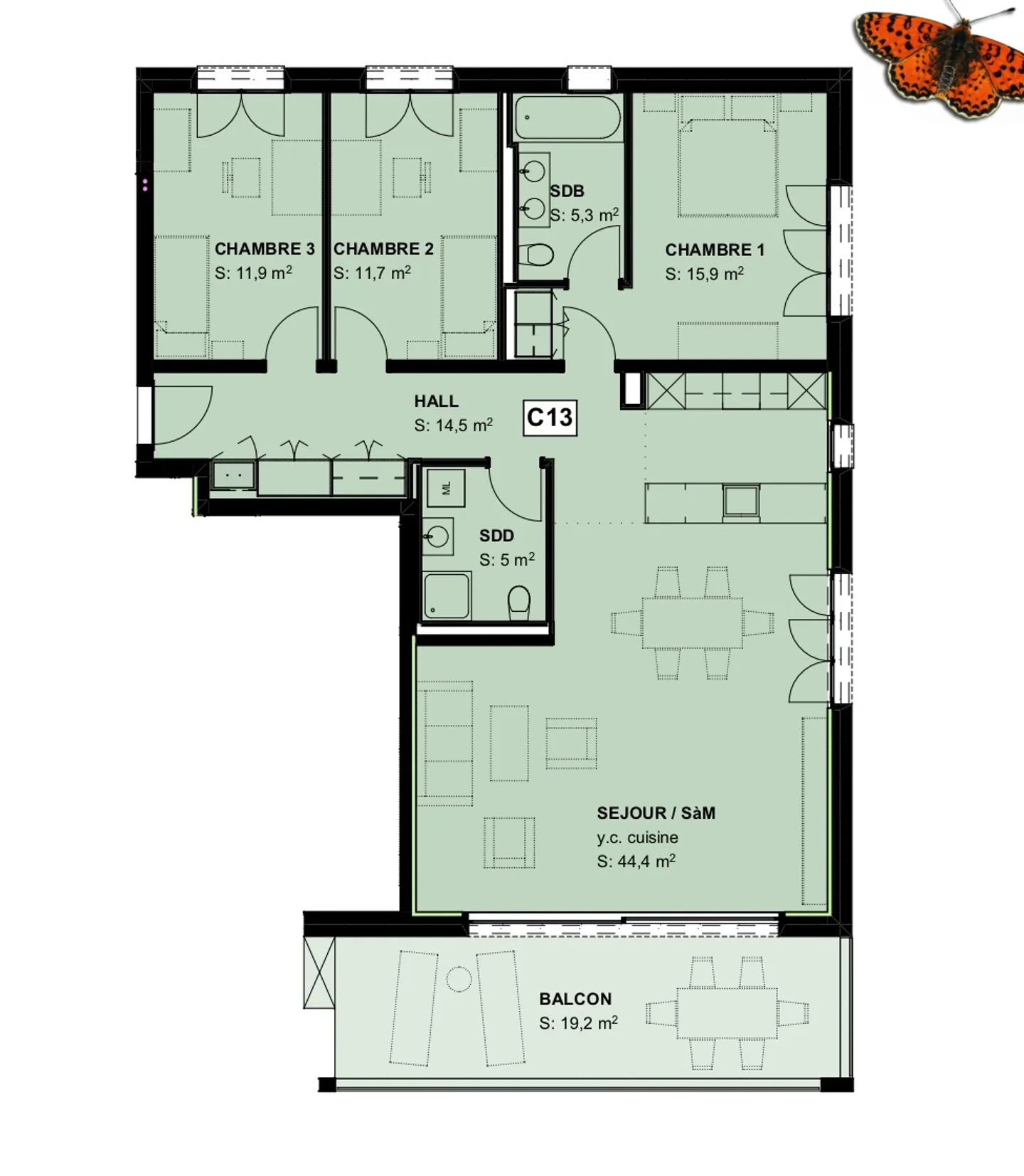 VAURLUZ - PROMOTION APPARTEMENTS NEUFS - 4 ½ PIECES - Photo 7 sur 10