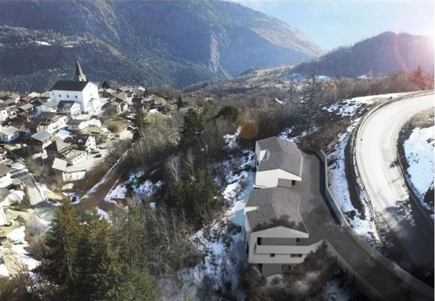 «Angrenzende Villa mit 4,5 Zimmern in St-Romain (Ayent) Attraktiver Preis!!» - Foto 2 von 8