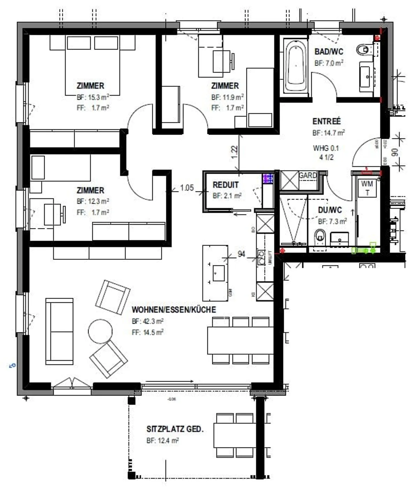 Magnifique appartement de 4.5 pièces avec coin salon - Photo 13 sur 13