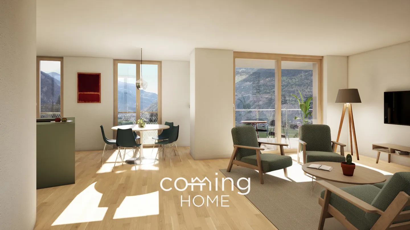 Appartamento 4.5 locali al 1° piano a Ried-Brig - vivere con stile con balcone e vista - Foto 1 di 4