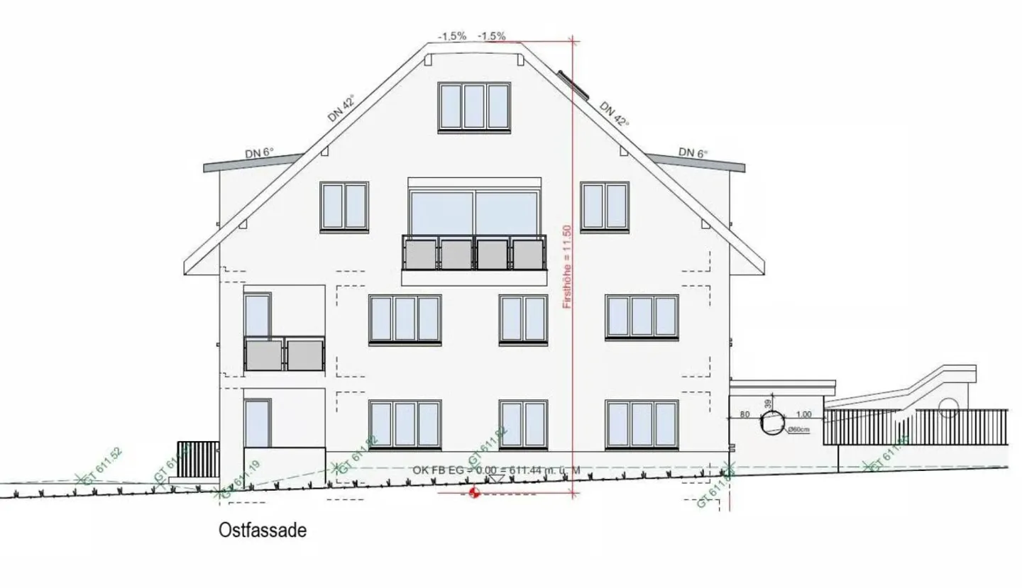 Zu verkaufen 3½ Zi.-Whg., an der Maugwilerstrasse 40 in 9552 Maugwil bei Bronschhofen /103 m2 Wohnfläche, naturverbundene Lage  /Steuerfuss 9500 Wil ! - Foto 11 di 13