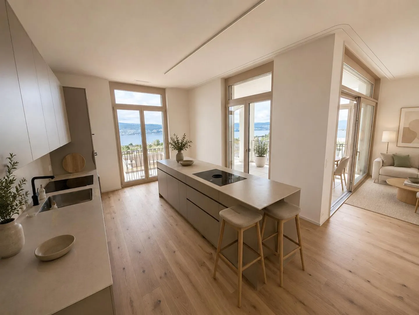 Esclusivo attico di 3,5 locali con standard condominiale e la migliore vista a 180° - Foto 4 di 9
