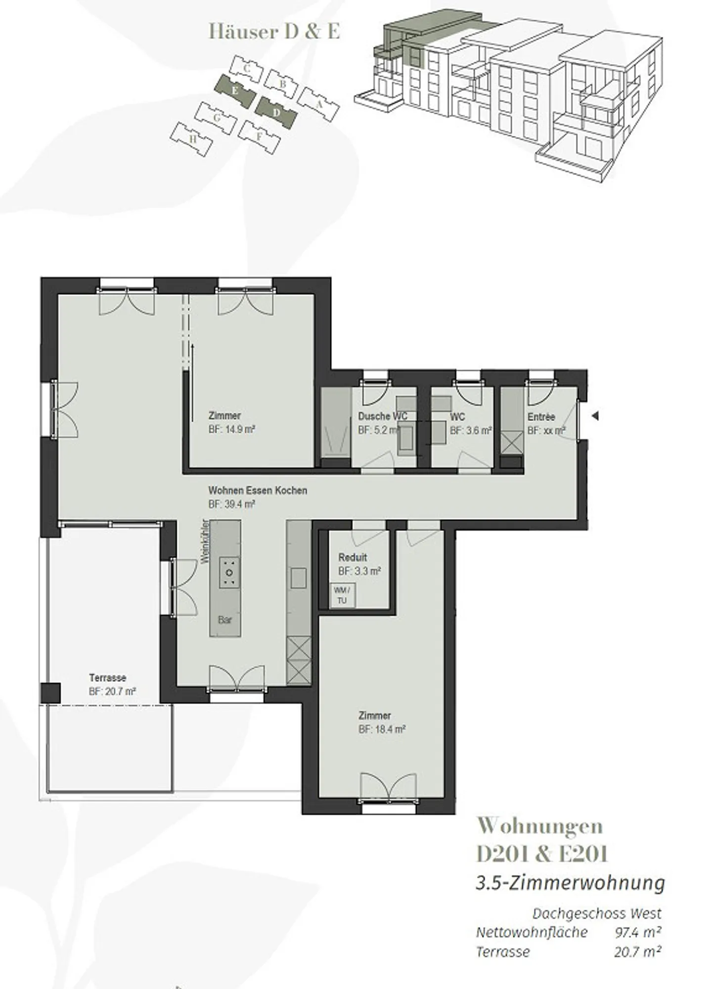 Esclusivo attico di 3,5 locali con standard condominiale e la migliore vista a 180° - Foto 9 di 9