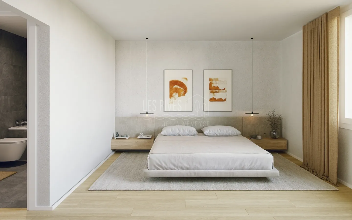 Wunderschöne neue Wohnung an den Rives de la Veveyse - Südwestlich ausgerichtet - Foto 4 von 14