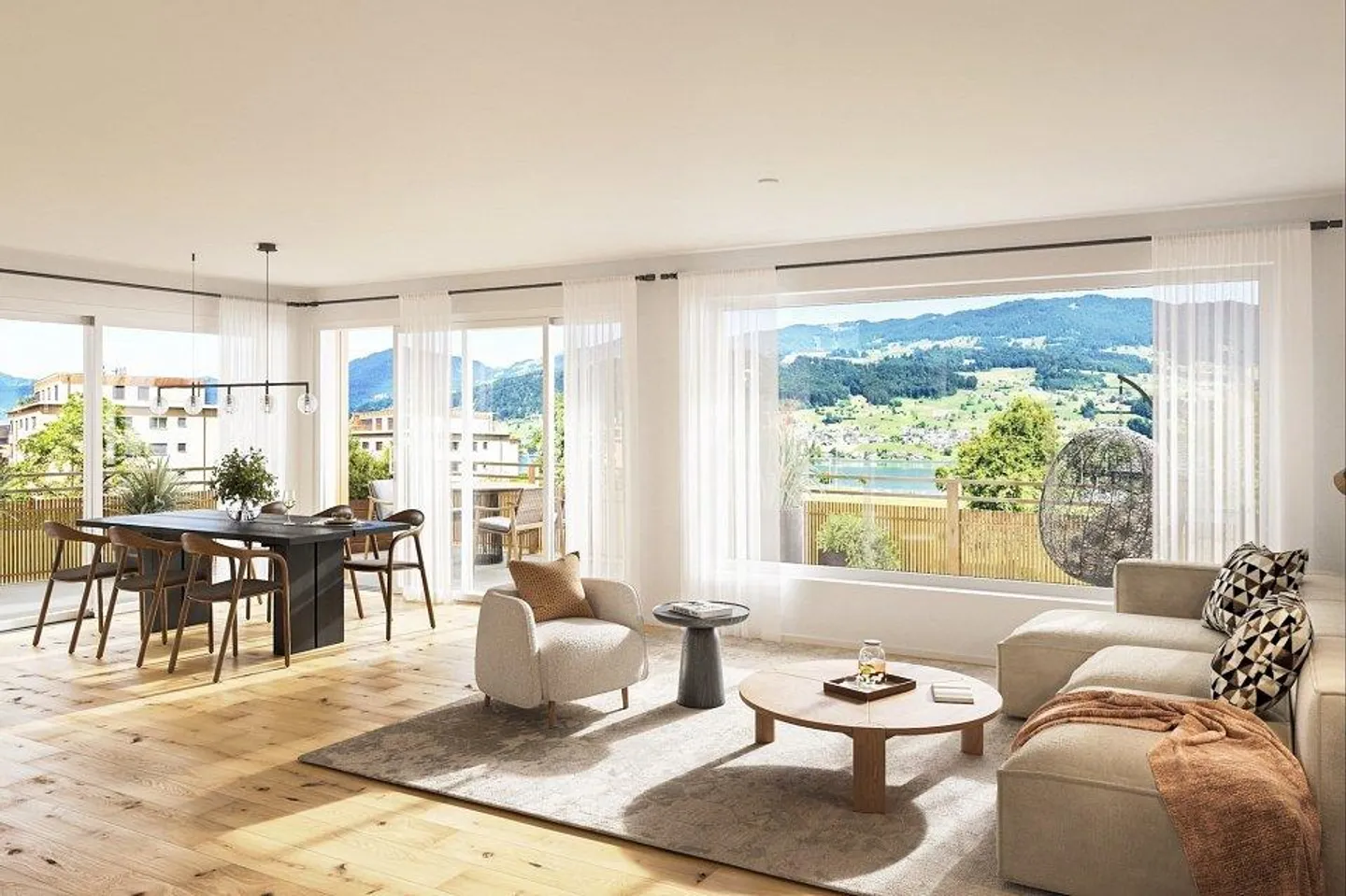 4.5-Zimmer-Neubauwohnung mit See- und Bergsicht - Foto 1 von 6