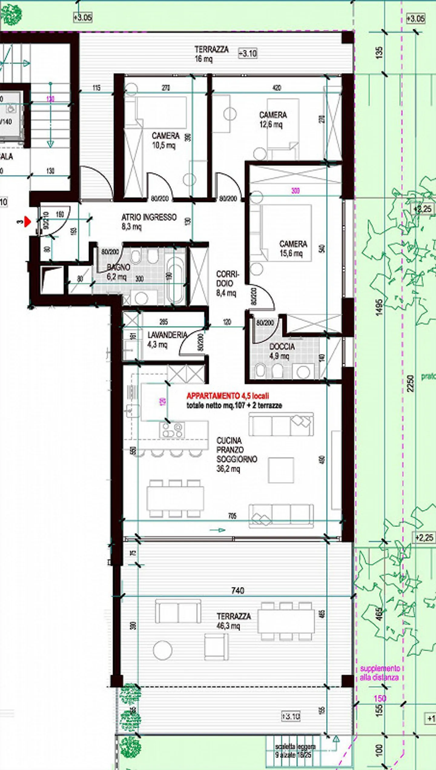 Nuovo Appartamento con Giardino Grande - Foto 12 di 15