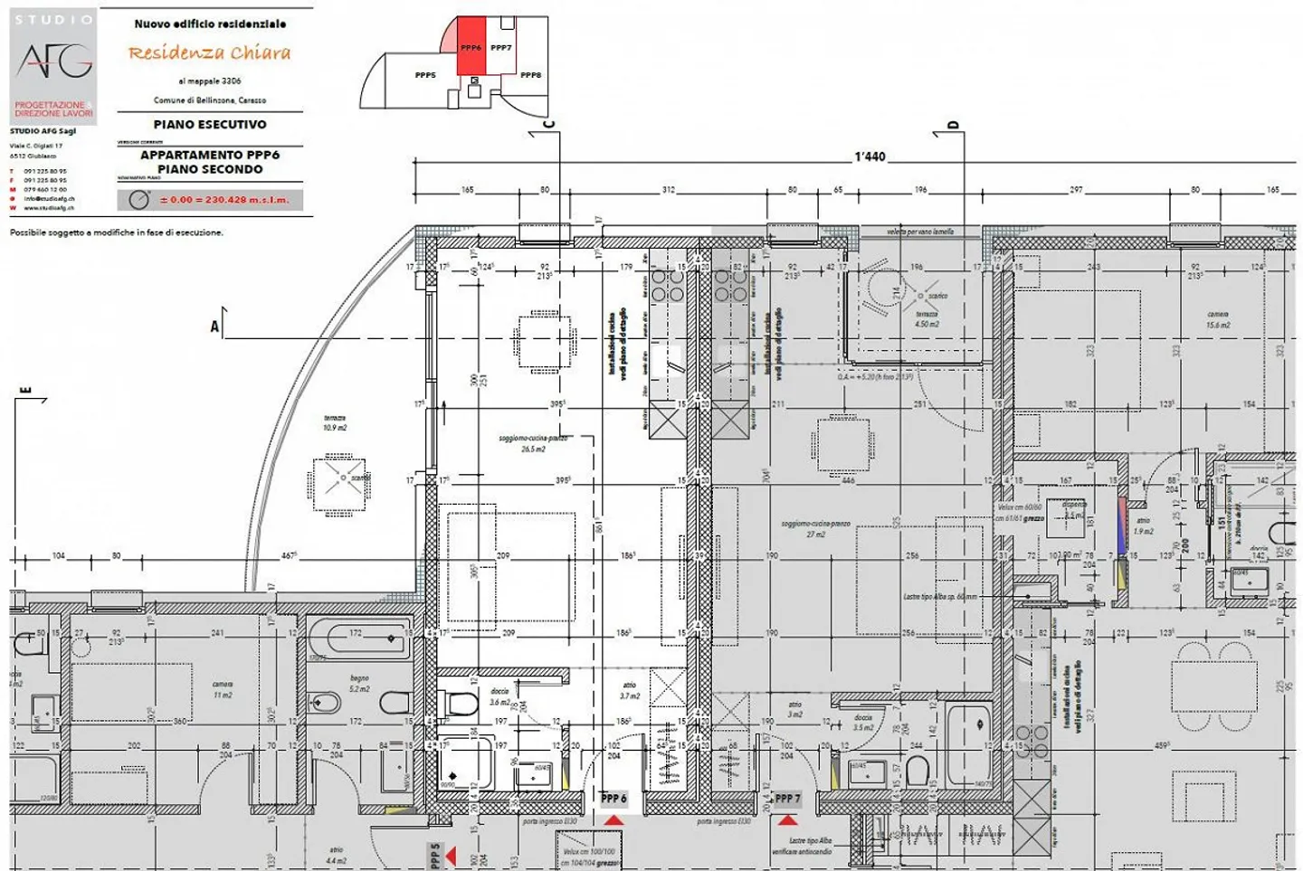 Appartamento moderno 1.5 locali al 2° e ultimo piano a Carasso - Foto 4 di 4